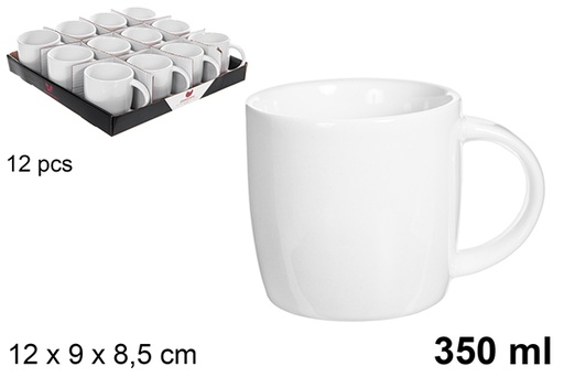 [122565] Caneca cerâmica branca 350 ml