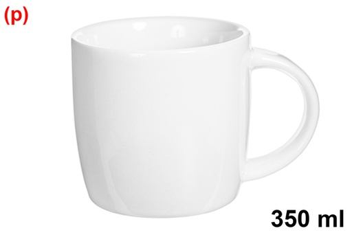 [122565] Taza mug cerámica blanca 350 ml