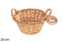 Cesta mimbre redonda miel 20cm