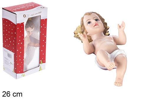 [122626] Child Jesus with cushion 26 cm