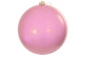 Bola de Navidad oro rosa efecto purpurina 15 cm