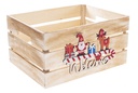 Caja madera blanca decorada Welcome 32x24.5x16cm
