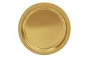 Pack 6 platos papel color oro Navidad 23 cm  