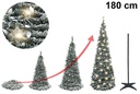 Árbol de Navidad nevado plegable con luces LED USB 180 cm