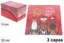 Pack 20 servilletas 3 capas decoradas 3 Reyes magos 33 cm