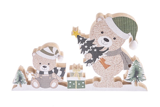 [122756] Figurine de Noël en bois 25x14 cm