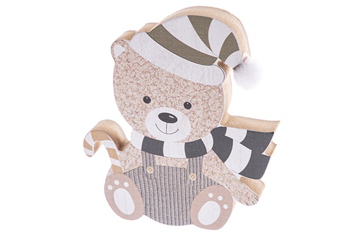 [122757] Figura de Natal em madeira 13x15 cm