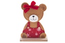 Figurine en feutre ours en peluche avec bonnet de Noël 18 cm