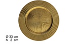 Bajo plato ondas oro 33 cm