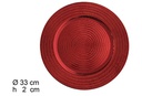 Bajo plato ondas rojo 33 cm
