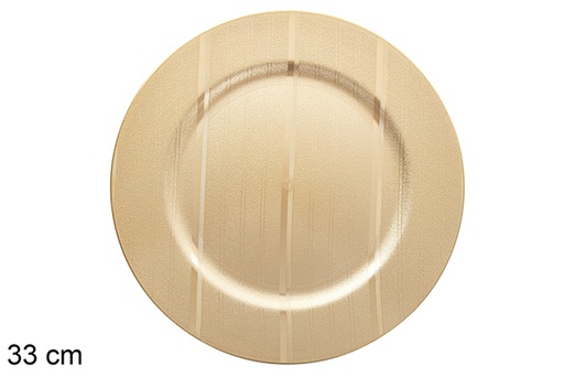 [122809] Placa inferior com listras douradas 33 cm