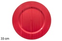 Sottopiatto rosso a righe 33 cm  