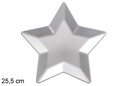 Bajo bandeja estrella Navidad plata 25,5 cm