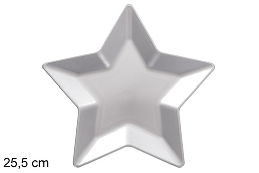 [122819] Sotto vassoio stella di Natale argento 25,5 cm