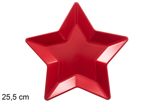 [122820] Bajo bandeja estrella Navidad roja 25,5 cm