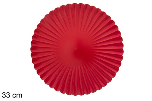 [122823] Sous assiette décorative rouge 33 cm 