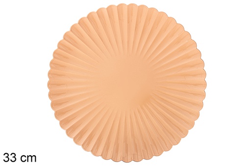 [122824] Bajo plato decorativo oro rosa 33 cm