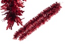 Boa pelo ancho ondulada rojo mate 12x180cm