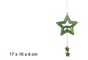 Colgante metal estrella Navidad portavela