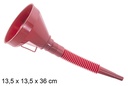 Embudo gasolina rojo