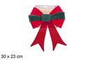 Lazo navidad tela roja/verde 30x23cm