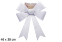Lazo navidad plata efecto purpurina 46x35cm