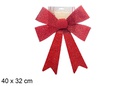 Lazo navidad rojo brillante 40x32cm