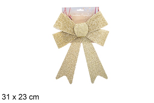 [123099] Fiocco natalizio oro lucido 31x23cm