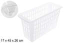 Bandeja plástico blanca maxi 17x45x26cm