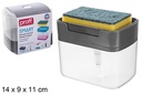 Scourer with soap dispenser 14x9x11cm