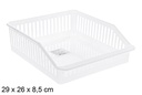 Bandeja plástico blanca organizadora 29x26x8.5cm