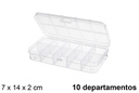 Organizador plástico transparente 10 departamentos