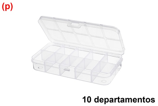[123160] Organizador plástico transparente 10 departamentos