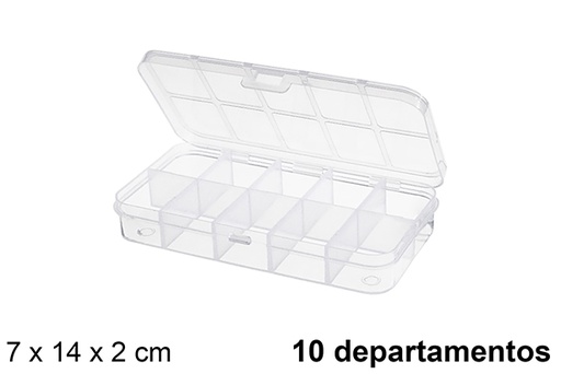 [123160] Transparent plastic organizer 10 departments