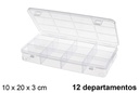 Organizador plástico transparente 12 departamentos