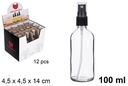 Aceitera cristal redonda con tapón pulverizador 100 ml 