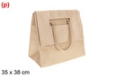 Bolso térmico con tapa yute y algodón 35x38cm