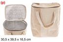 Bolso nevera  yute y algodón 30.5x39.5x16.5cm