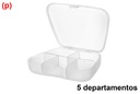 Pastillero plástico 5 departamentos