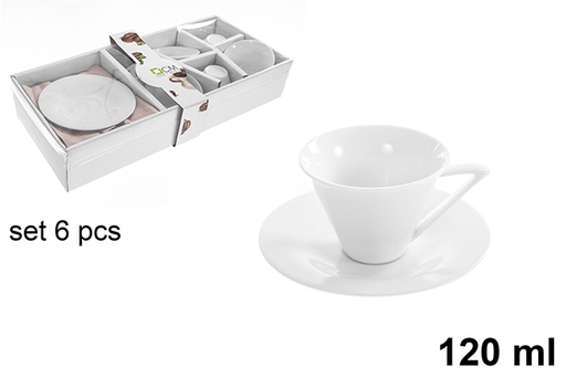 [123225] Set of 6 coffee cups with saucers 120 ml