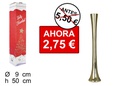 Florero cristal Navidad redondo oro 50 cm