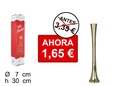 Florero cristal Navidad redondo oro 30 cm