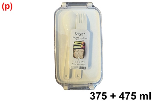 [123251] Aqua lunch box  (375+475ml)