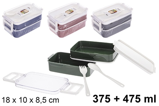 [123251] Lunch box Aqua (375+475 ml)