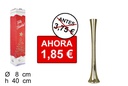 Florero cristal Navidad redondo oro 40 cm