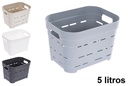 Cesta plastico rectangular Pyramid 5 litros
