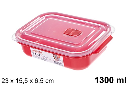 [123262] Lunch box rettangolare in plastica da 1300 ml