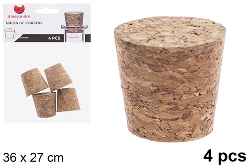 [123283] Cork stopper 4 pieces