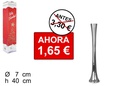 Florero cristal Navidad redondo plata 40 cm