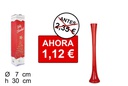 Florero cristal Navidad redondo rojo 30 cm